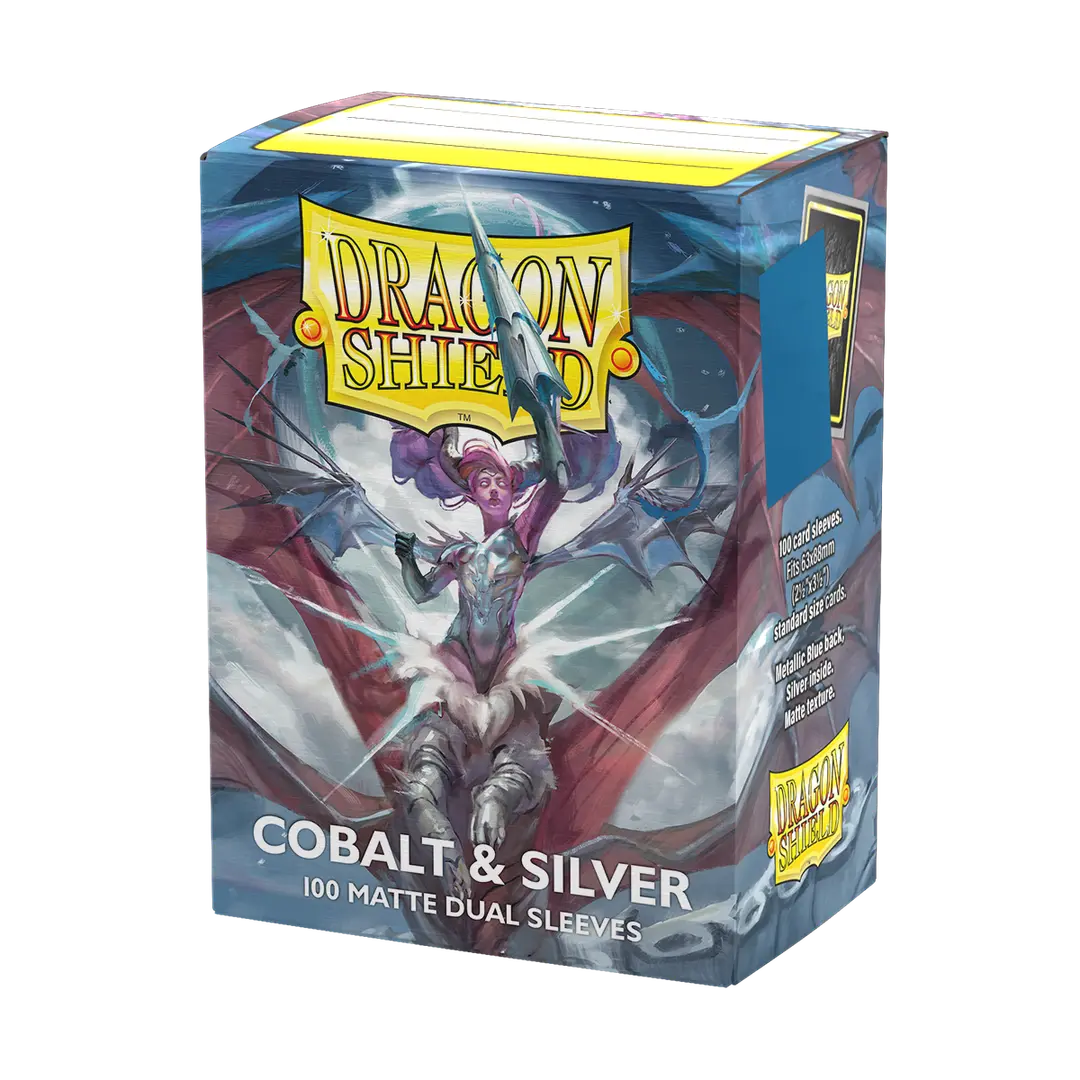 Dragon Shield: Cobalt and Silver Dual Matte Sleeves