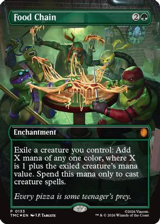 Food Chain (Borderless) (TMC-133) - Commander: Teenage Mutant Ninja Turtles Foil