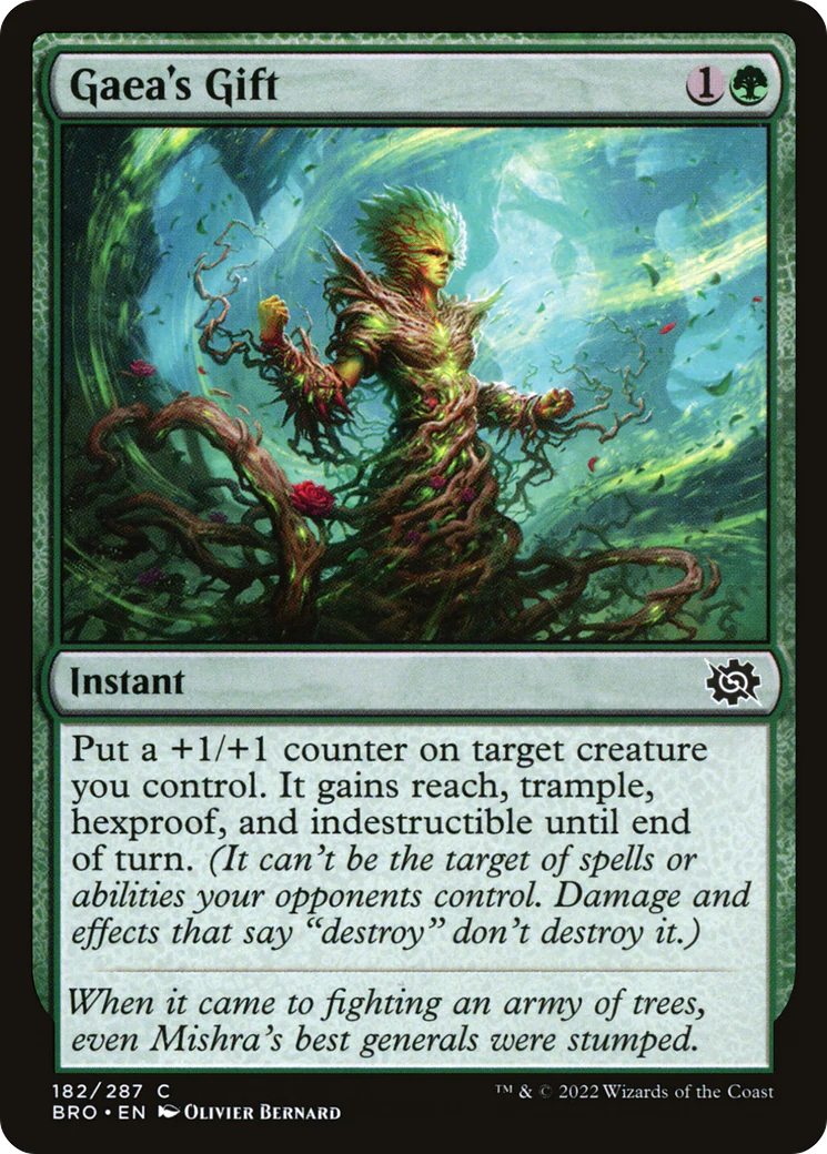 Gaea's Gift (BRO-182) - The Brothers' War Foil