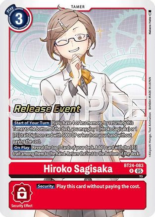 Hiroko Sagisaka (BT24-083) - Time Stranger Release Events Cards