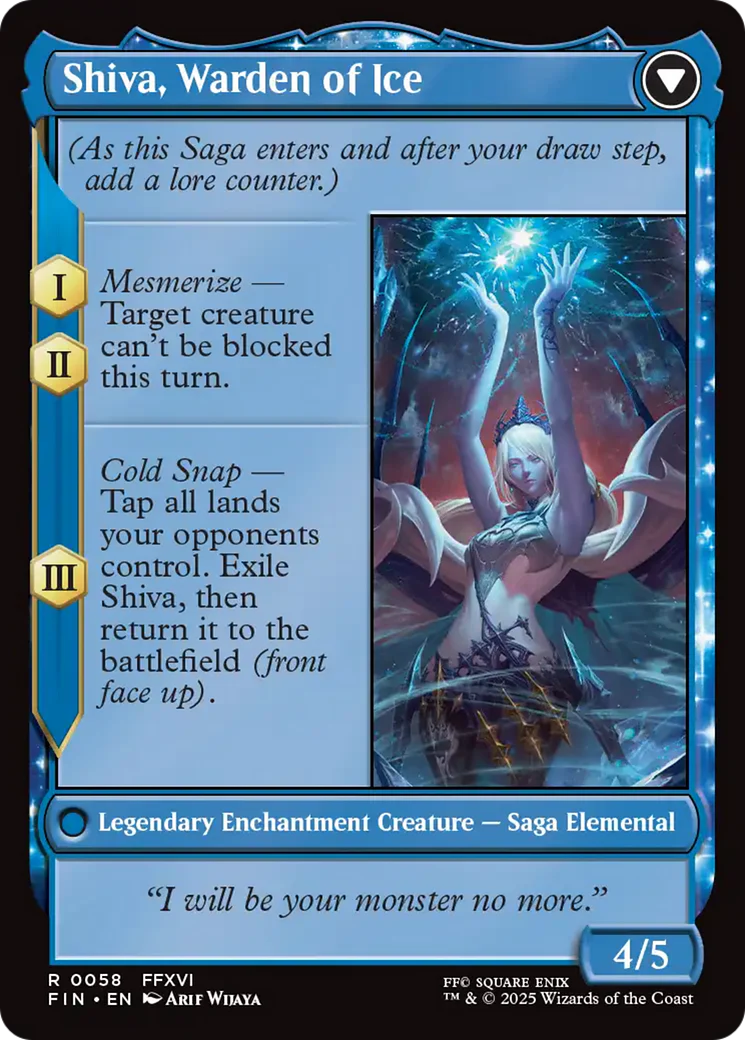 Jill, Shiva's Dominant // Shiva, Warden of Ice (FIN-058) - FINAL FANTASY: (enchantment) - Image 2