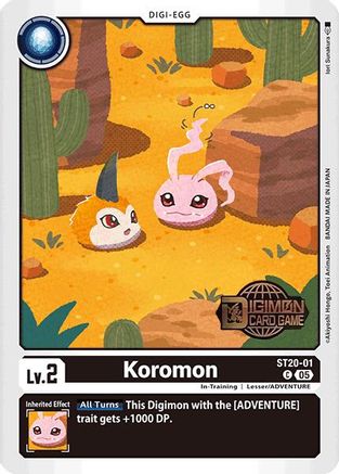 Koromon (ST20-01) - Starter Deck 20: Protector of Light Release Event Cards Foil
