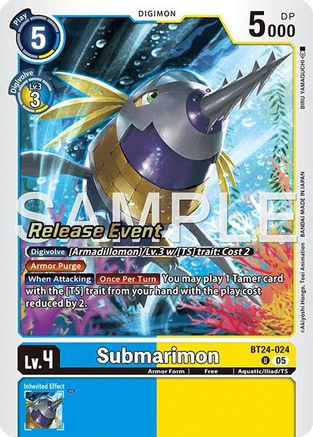 Submarimon (BT24-024) - Time Stranger Release Events Cards Foil