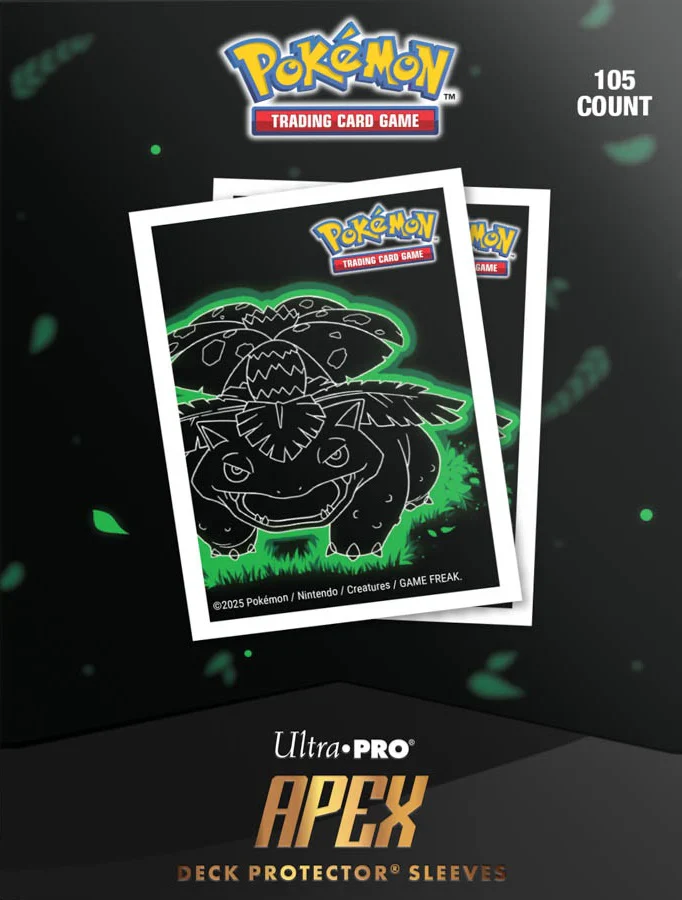 Ultra Pro - Apex Standard Card Sleeves 105ct - Neon Kanto Venusaur